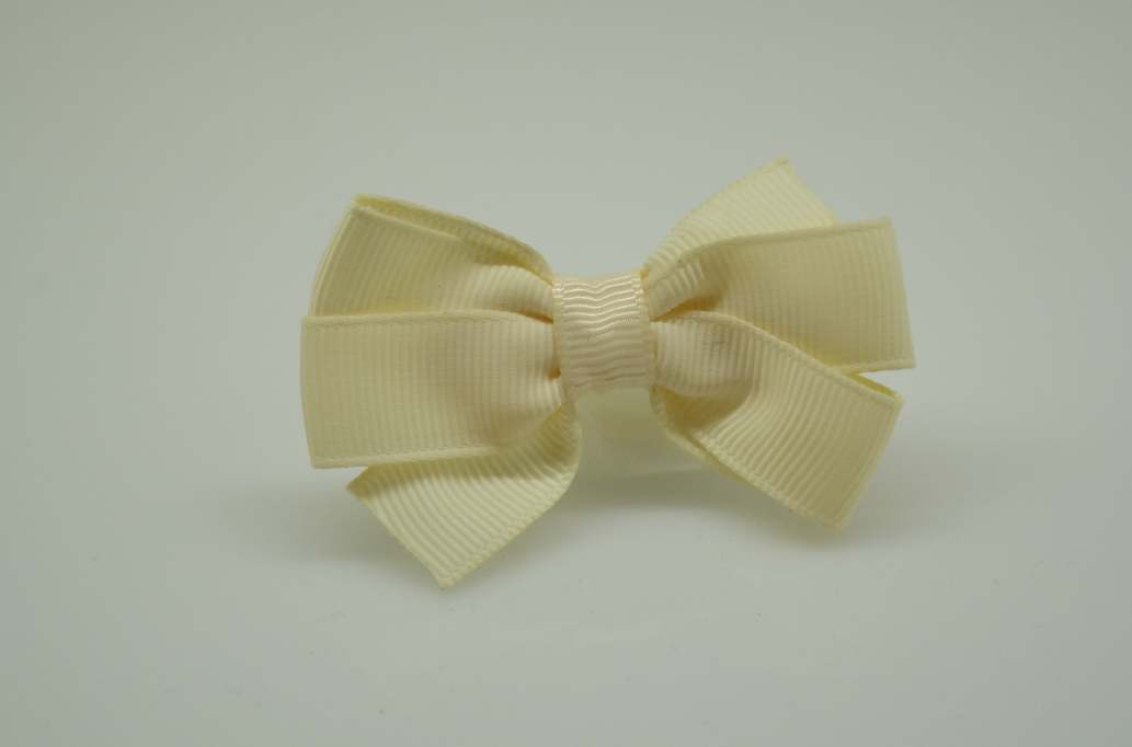 Small pinwheel hair Bow with colors  Ivory